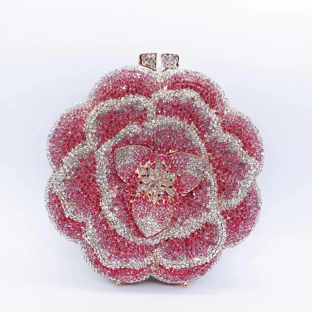 Clutch Tas met Strass Bloem Design – Luxe Avondtas