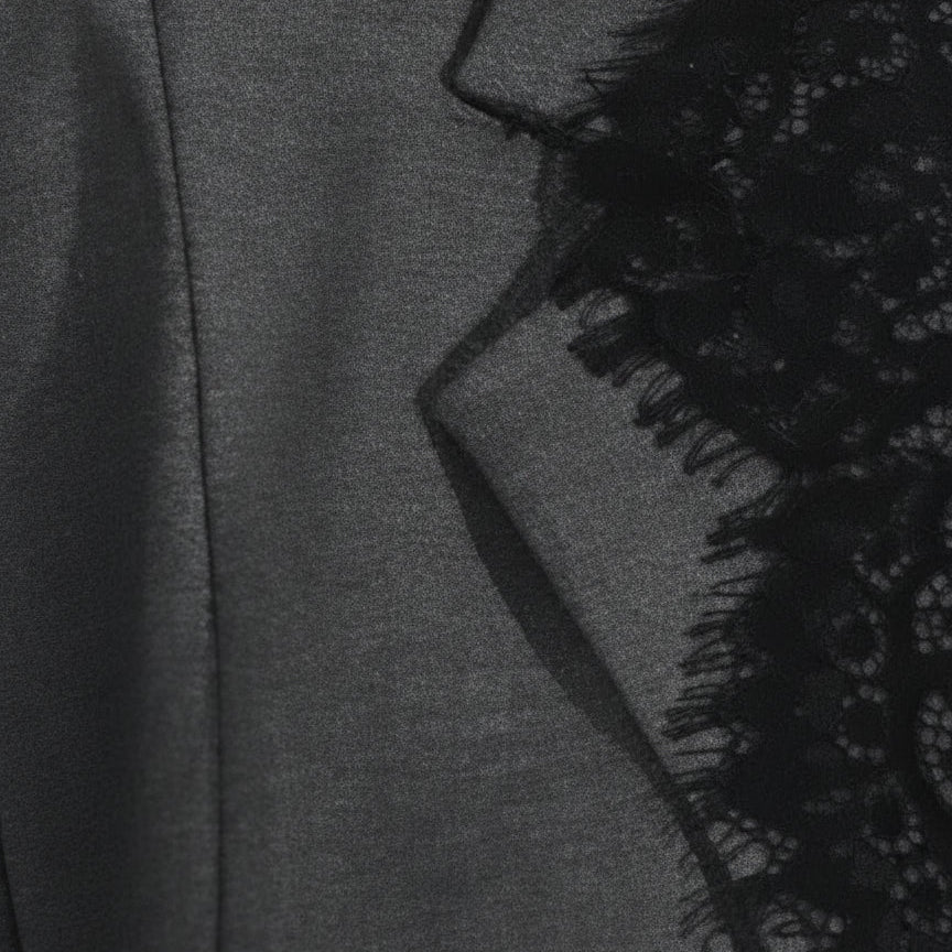 Lange Blazer met Kant Shadow Lace