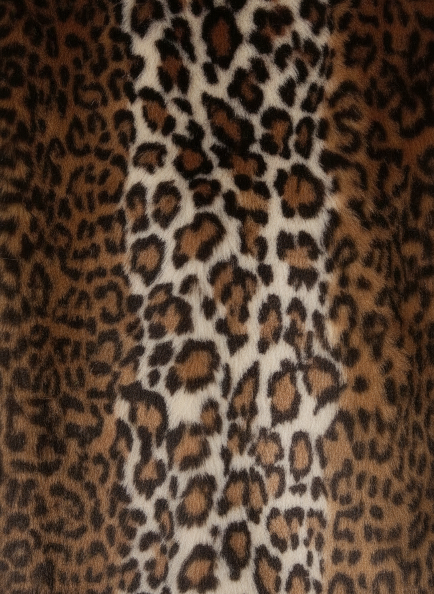 Lange Leopard Faux Fur Jas met Capuchon Soft Savage