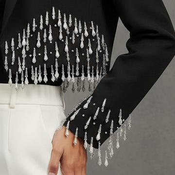 Cropped Blazer Bellydance Korte Jas met Kralen