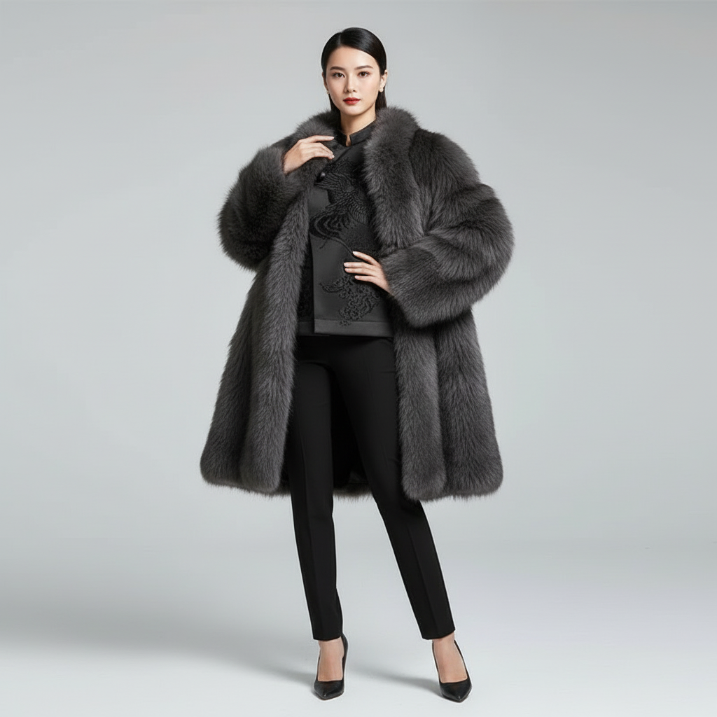 Gilet met Geborduurd Design & Strikdetail Shadow Grace