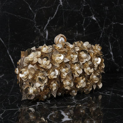 Clutch Tas Bloemen Luxe Avondtas met 3D Bloem Design en Parel Details(meer kleuren)