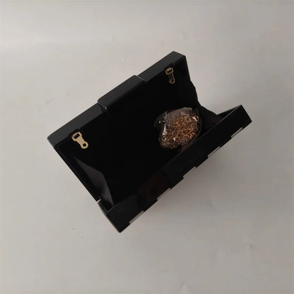 Clutch Marmer Look Avondtas Streep