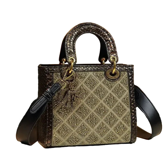 Luxe Geometrische Handtas Crystal Pattern met Schouderband