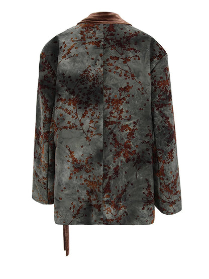 Wikkelblazer Botanical Flockprint met Veloursdetails
