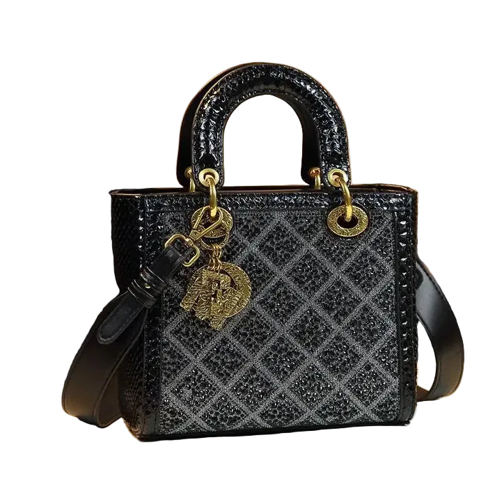 Luxe Geometrische Handtas Crystal Pattern met Schouderband
