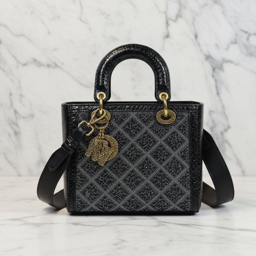 Luxe Geometrische Handtas Crystal Pattern met Schouderband