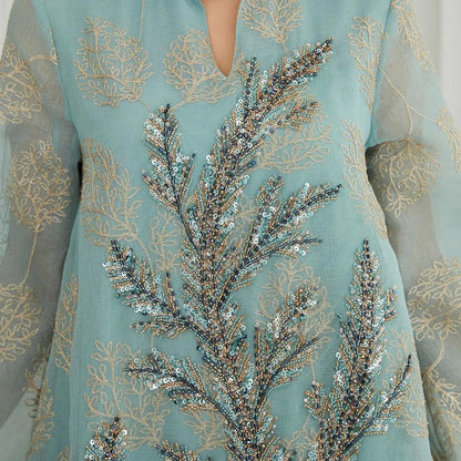Côte Embellished Kaftan Strandjurk met Borduurwerk