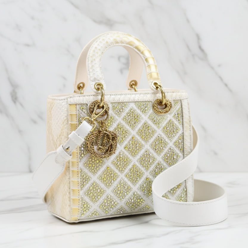 Luxe Geometrische Handtas Crystal Pattern met Schouderband