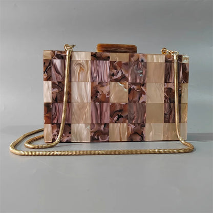 Clutch Marmer Look Avondtas Mozaïek
