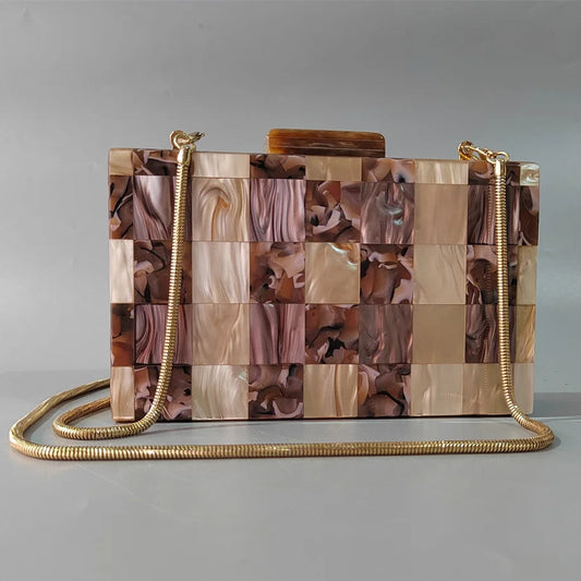 Clutch Marmer Look Avondtas Mozaïek