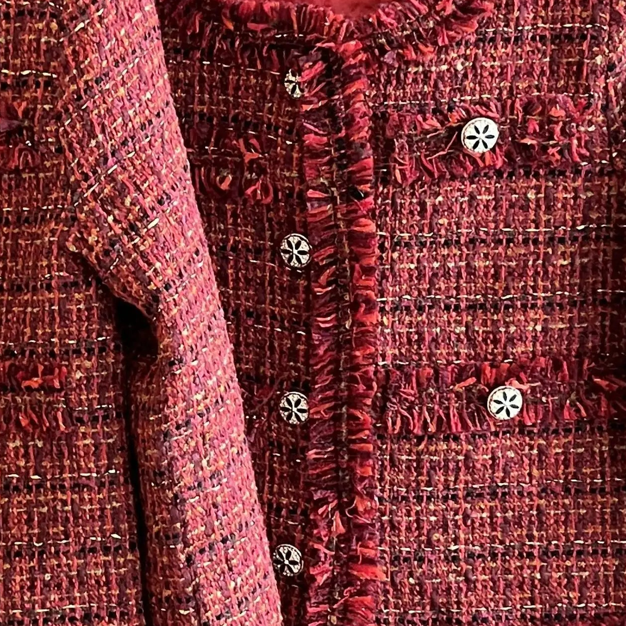 Tweed Two-Piece Set Rood – Blazer & Mini Rok