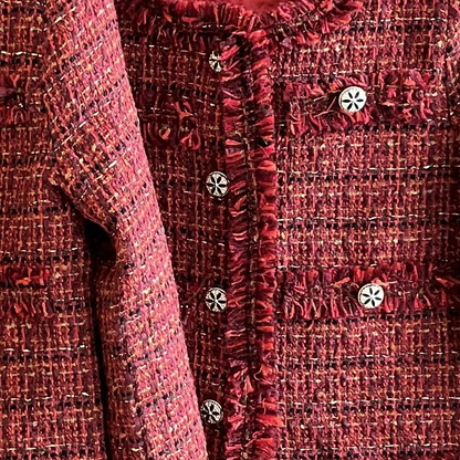 Tweed Two-Piece Set Rood – Blazer & Mini Rok