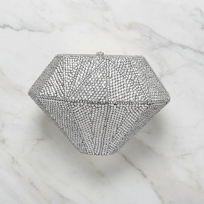 Geometrische Clutch Tas Diamond Shape Avondtas met Ketting Dames Multi-Color of Zilver