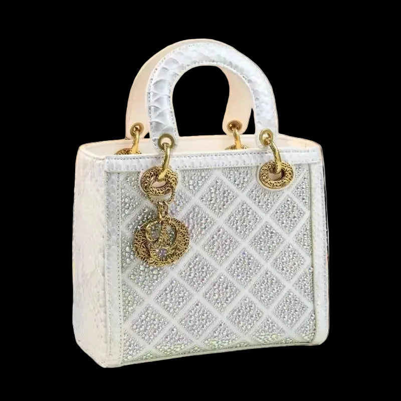Luxe Geometrische Handtas Crystal Pattern met Schouderband