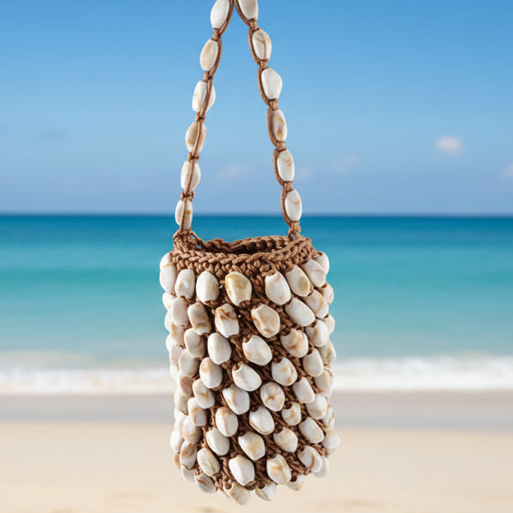 Bucket Tas Beach Schoudertas met Kraaldetails
