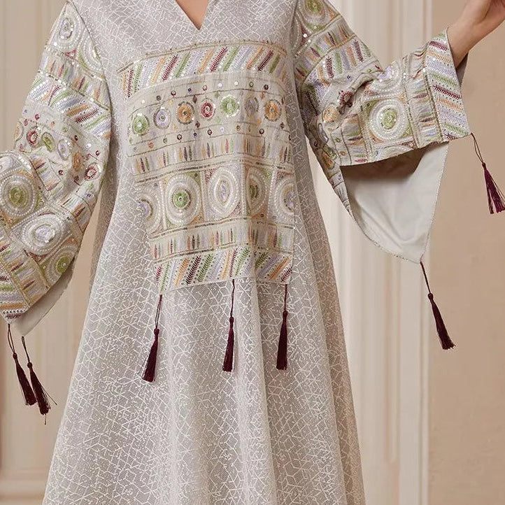 Côte Boho Maxi Jurk Geborduurd & Luchtig
