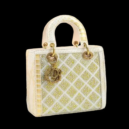 Luxe Geometrische Handtas Crystal Pattern met Schouderband
