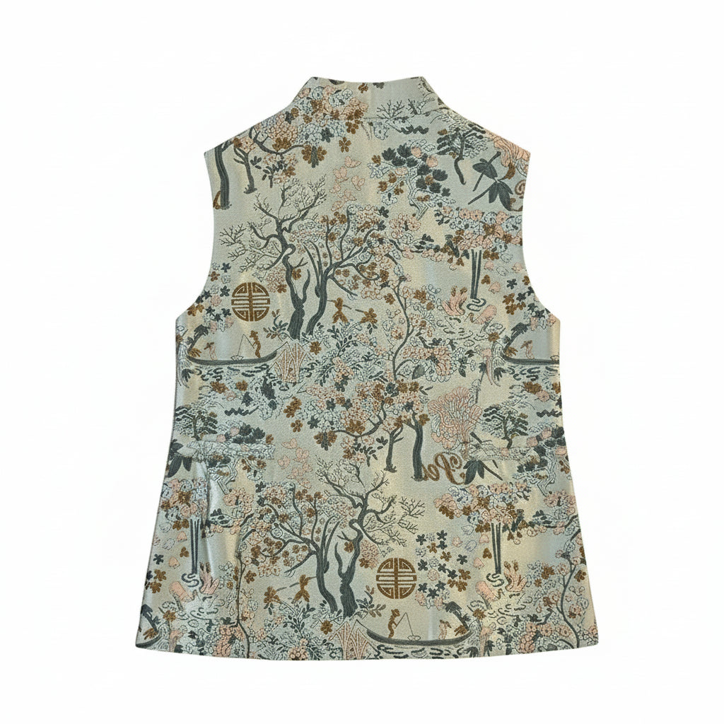Shou Jacquard Gilet Hanfu