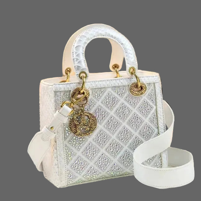 Luxe Geometrische Handtas Crystal Pattern met Schouderband