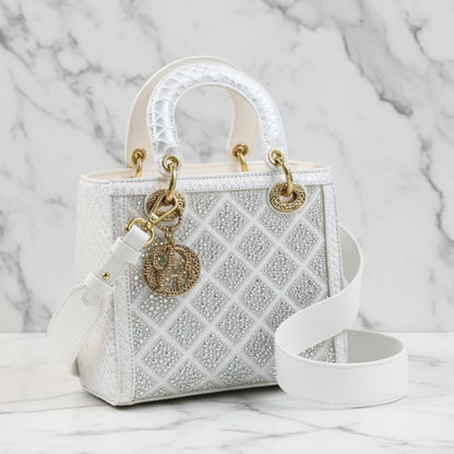 Luxe Geometrische Handtas Crystal Pattern met Schouderband