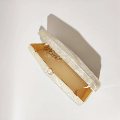 Luxe Clutch Tas Parelmoer Twist Avondtas