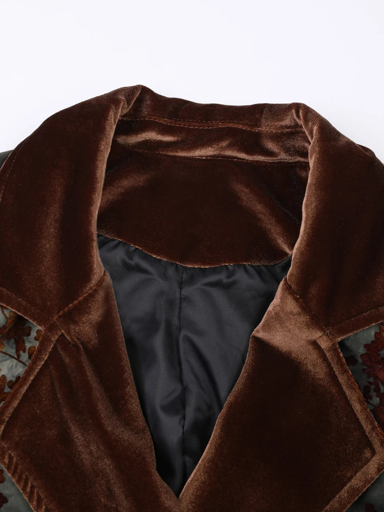 Wikkelblazer Botanical Flockprint met Veloursdetails