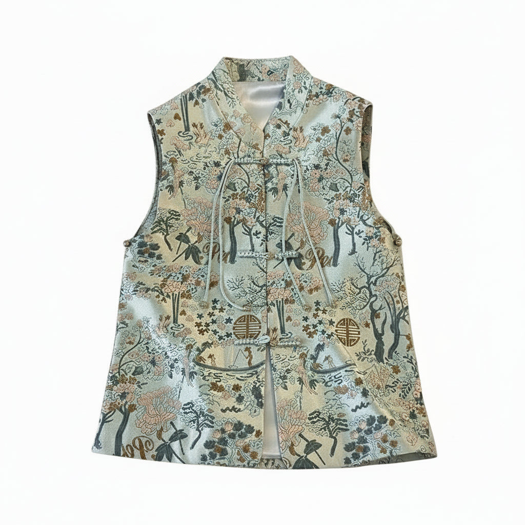 Shou Jacquard Gilet Hanfu
