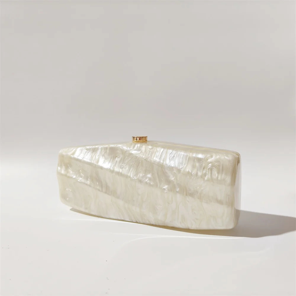 Luxe Clutch Tas Parelmoer Twist Avondtas