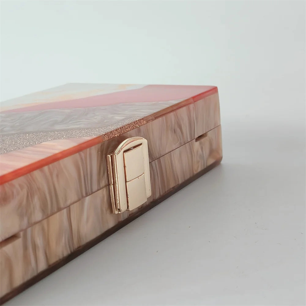 Clutch Marmer Look Avondtas Warm Marmer