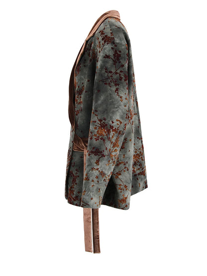 Wikkelblazer Botanical Flockprint met Veloursdetails