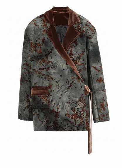 Wikkelblazer Botanical Flockprint met Veloursdetails