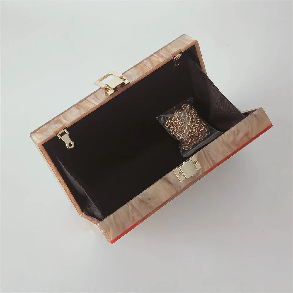 Clutch Marmer Look Avondtas Warm Marmer