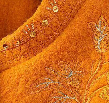 Gevilte Jas met Borduurwerk en Sierdetails Ovis Nubis