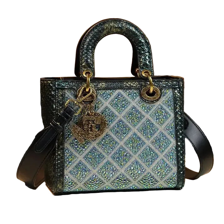 Luxe Geometrische Handtas Crystal Pattern met Schouderband