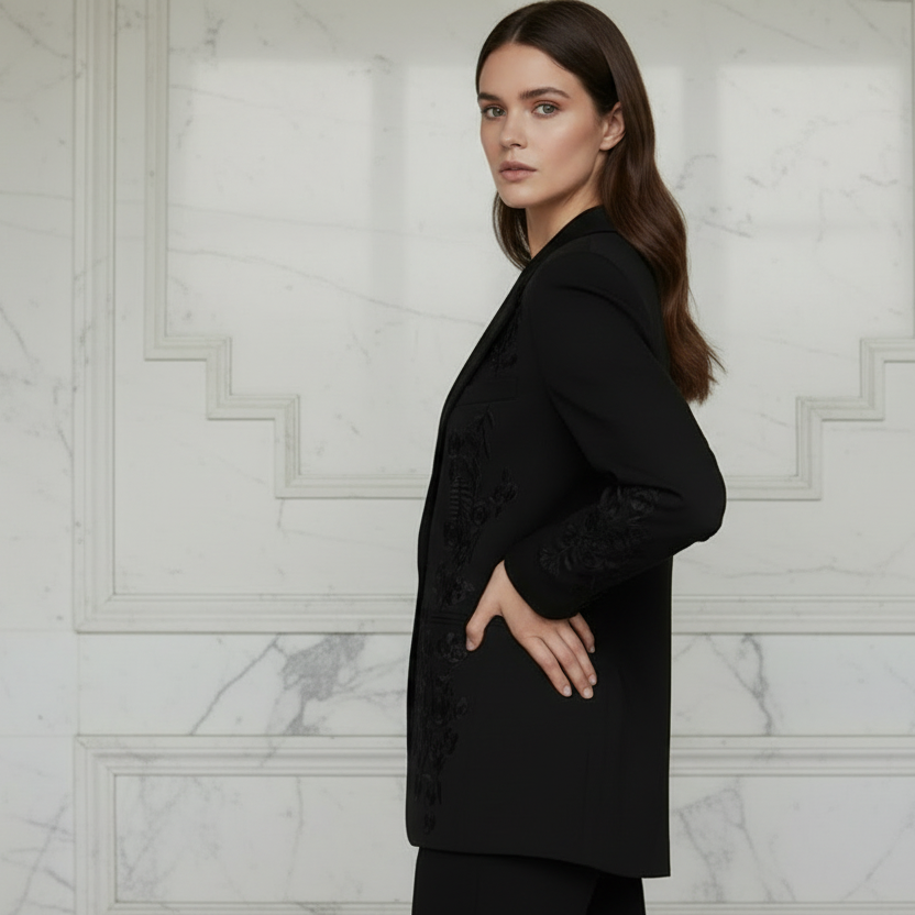 Nightfall Florals | Geborduurde Blazer