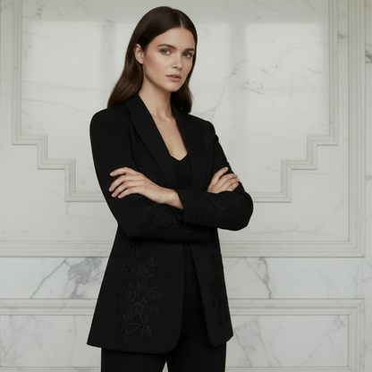 Nightfall Florals | Geborduurde Blazer