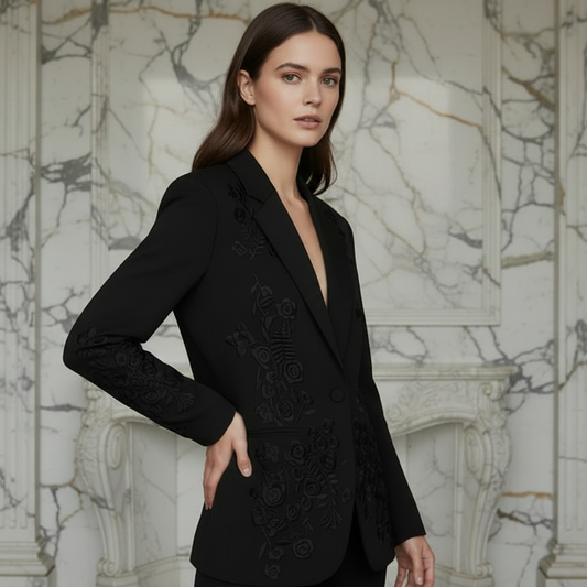 Nightfall Florals | Geborduurde Blazer