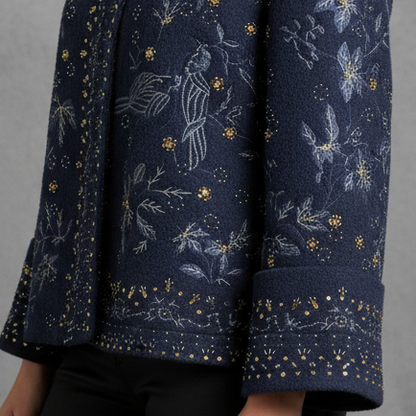 Gevilte Jas met Borduurwerk en Sierdetails Ovis Nubis