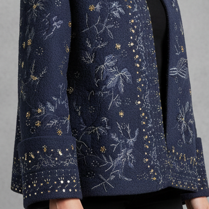 Gevilte Jas met Borduurwerk en Sierdetails Ovis Nubis