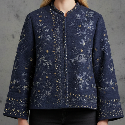 Gevilte Jas met Borduurwerk en Sierdetails Ovis Nubis