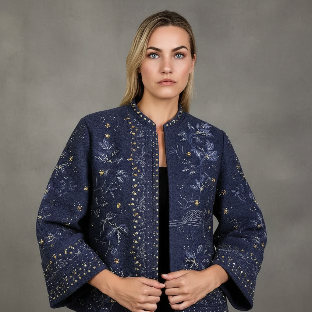 Gevilte Jas met Borduurwerk en Sierdetails Ovis Nubis