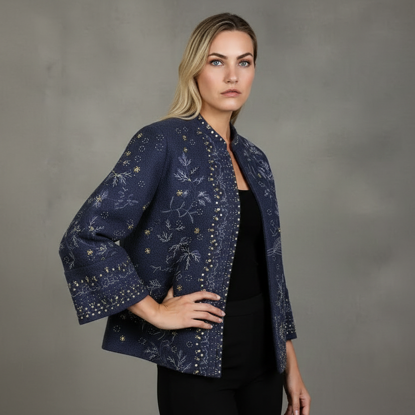 Gevilte Jas met Borduurwerk en Sierdetails Ovis Nubis