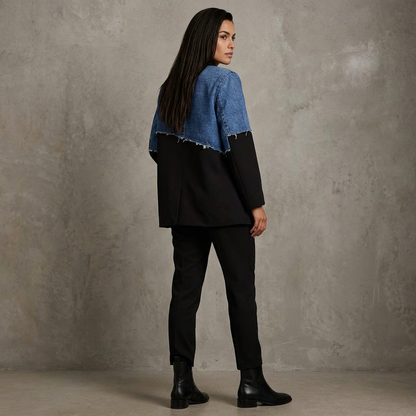 Denimjacket — Blazer met Patchwork Design van Denim