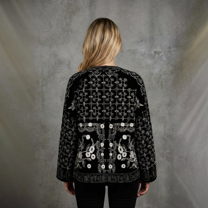 Velours Jas luxe Borduursels Dreaming Details