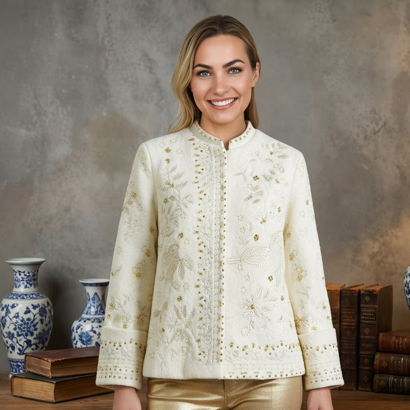 Gevilte Jas met Borduurwerk en Sierdetails Ovis Nubis