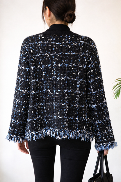 Gebreid Vest in Tweedstijl Dames Cardigan
