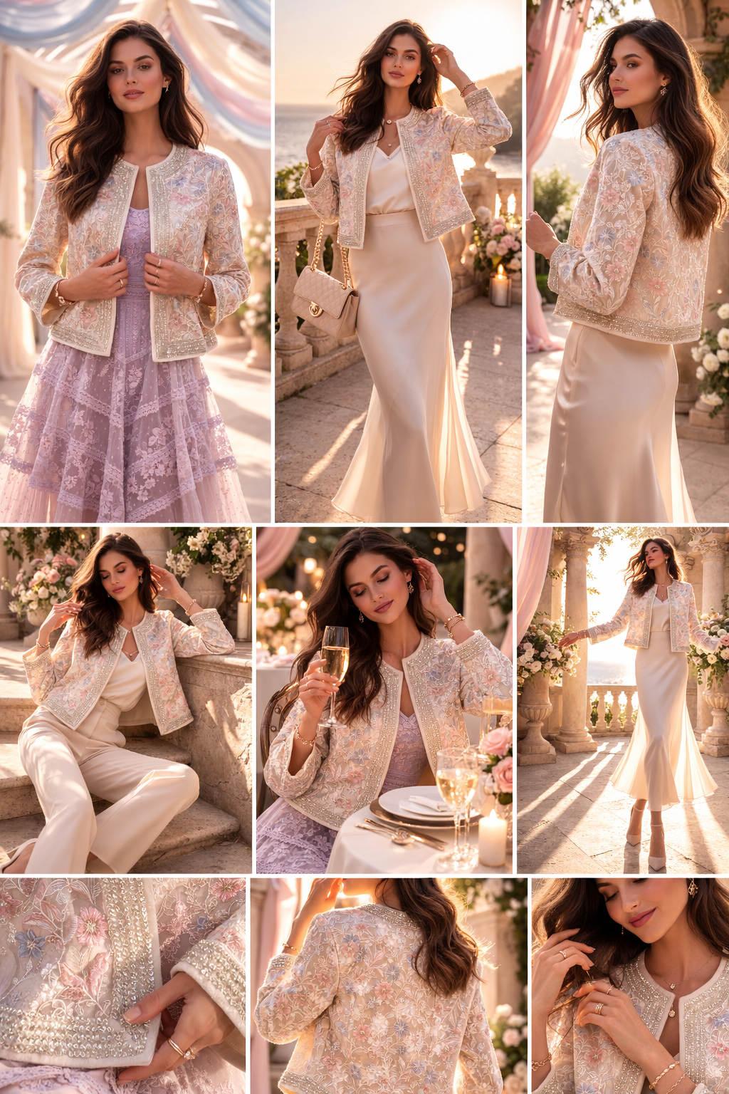 Romantisch Pastel Jasje Floral Elegance