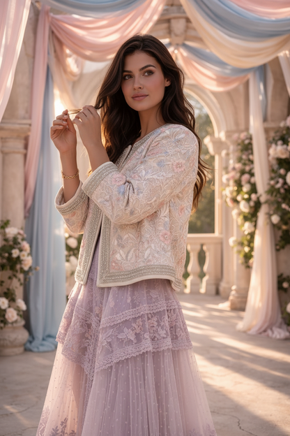 Romantisch Pastel Jasje Floral Elegance
