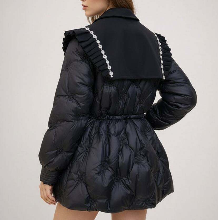 Puffer Gewatteerde Jas Double-Breasted